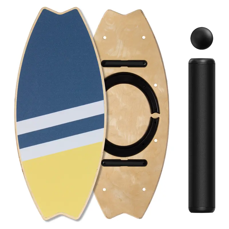 Planche d'Équilibre (Bleu paon + jaune)