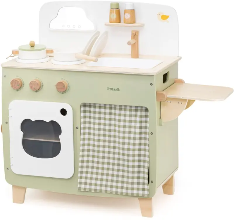 Polarb houten speelkeuken met accessoires – kinderkeuken vanaf 3 jaar