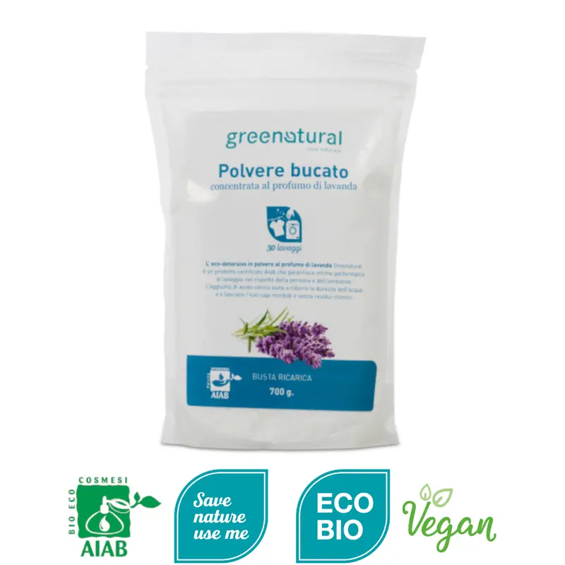 Polvere Bucato alla Lavanda - Detersivo ecologico in polvere