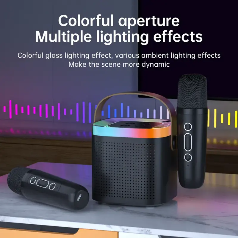 Portable Bluetooth Karaoke Speaker System with Microphones