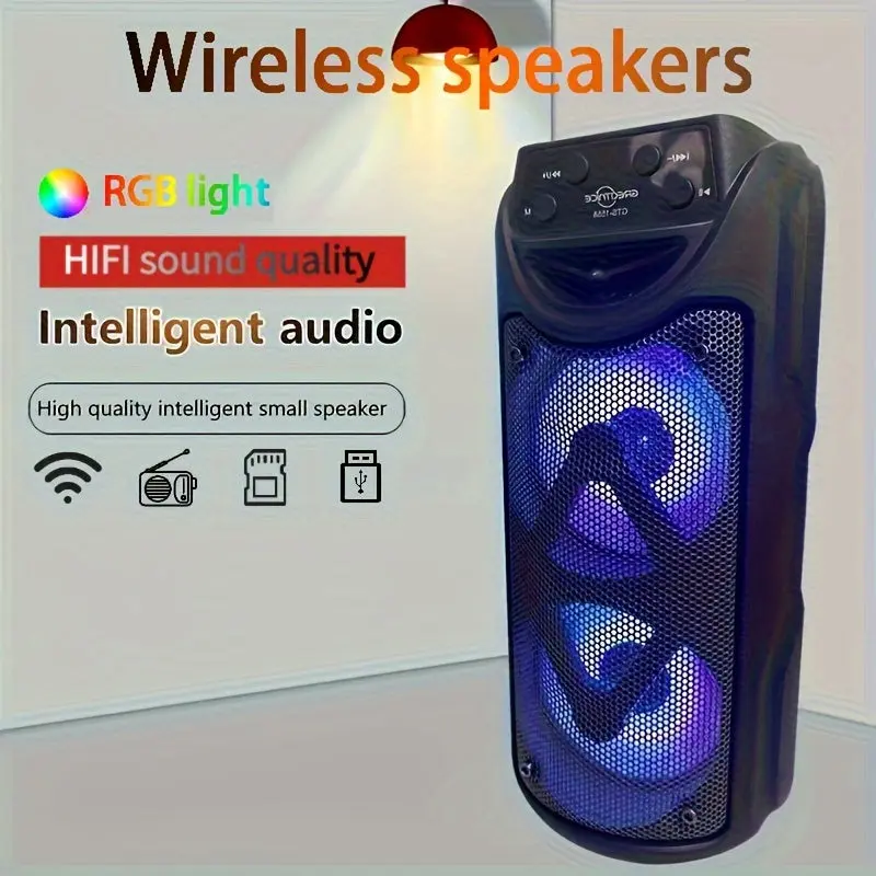 Portable Outdoor Wireless Speaker with LED Lights