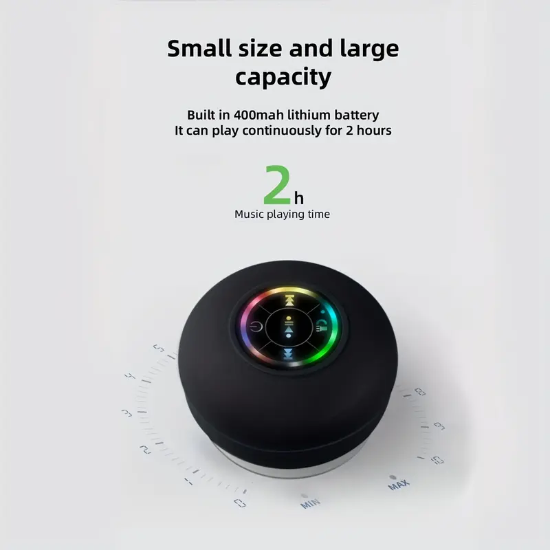 Portable Waterproof Wireless Speaker with Suction Cup