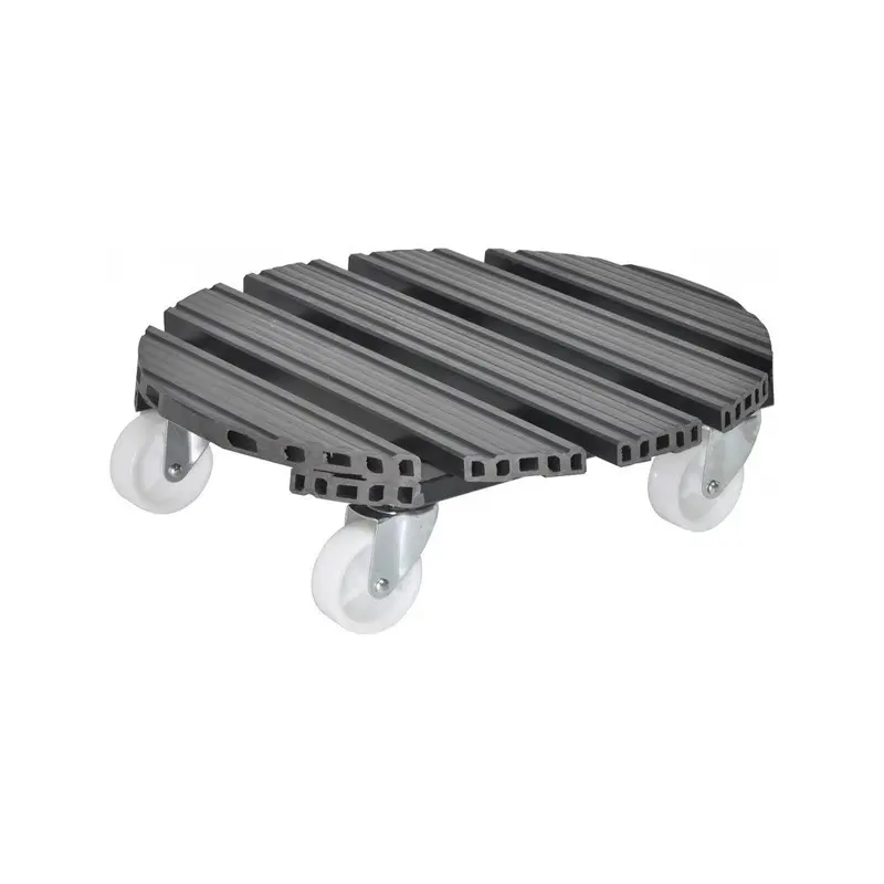 PORTAVASO ROTONDO WPC ANTRACITE 38 CM CON RUOTE