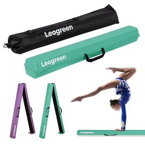 Poutre De Gymnastique Pliable 240cm, Vert