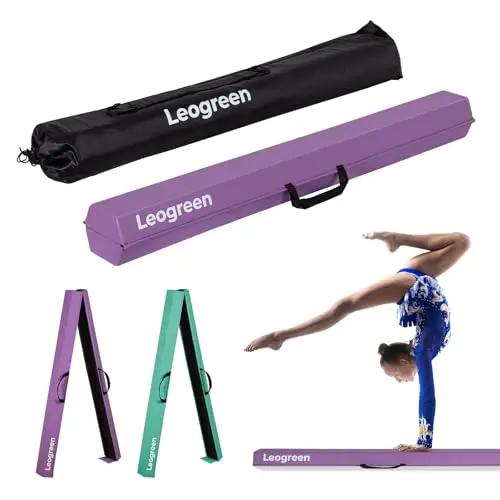 Poutre De Gymnastique Pliable 270cm, Violet