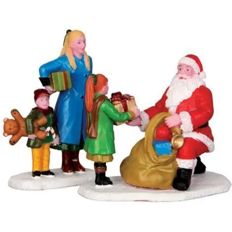 Presents From Santa Set 2 Pezzi (cod. 42245) - Statuine con Babbo Natale Lemax