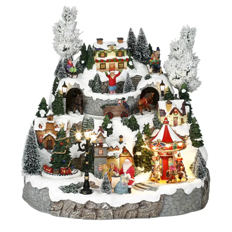 Presepe nordico - Paesaggio natalizio con movimento