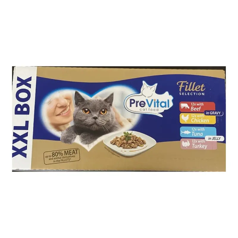 Prevital gigabox filetti - Cibo per gatti 48 pezzi da 85gr
