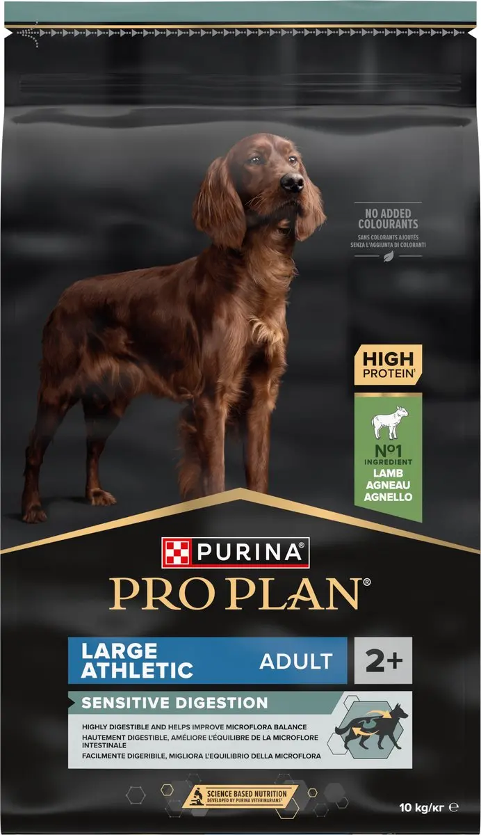 Pro plan purina® ® sensitive digestion large athletic adult - hondenvoer droogvoer - lam - 10 kg