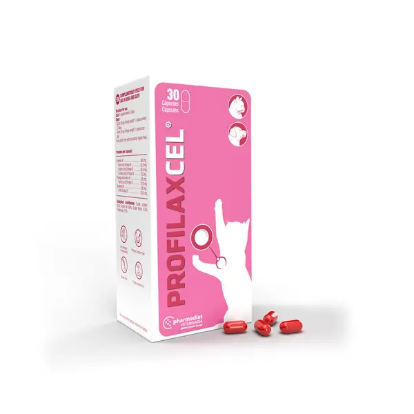 Profilaxcel 30 cápsulas – Ácidos Grasos Esenciales Omega 3, 5, 6 y 9 para Perros y Gatos
