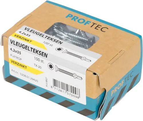 Proftec houtdraadbout rvs-a2 sw-17 din571 10x60 | 10 stuks - 5350.30.70001