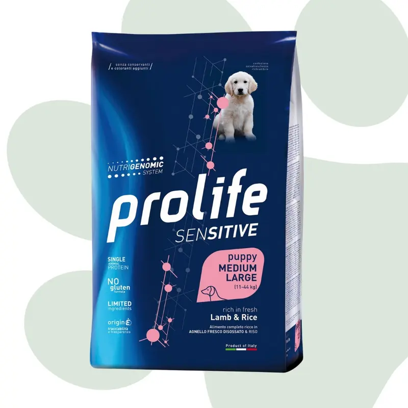 Prolife Sensitive Puppy agnello e riso 10kg - Cibo per cani cuccioli