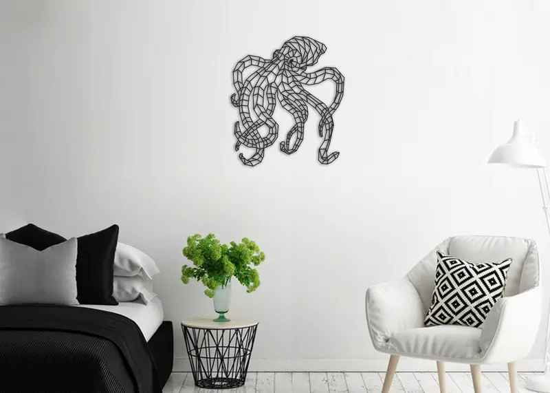 Pulpo | Figura geométrica | Decoración pared | Hecha en madera