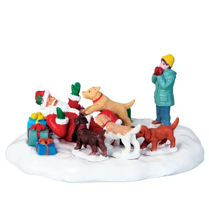 Puppies Love Santa (cod. 63275) - Cuccioli con Babbo Natale Lemax