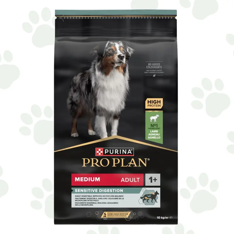 Purina Pro Plan - Sensitive digestion agnello 10 kg cibo secco per cani adulti taglia media
