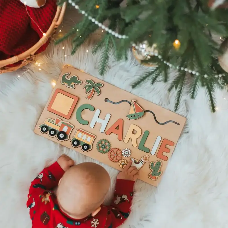 Puzzle Board Wooden Names