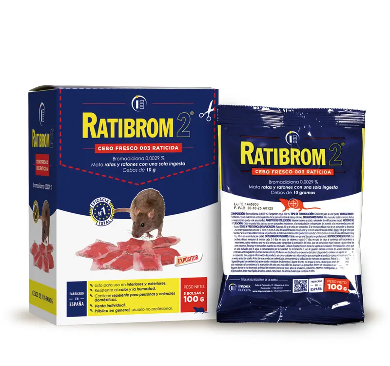 RATIBROM 2 CEBO FRESCO 5X100GRS