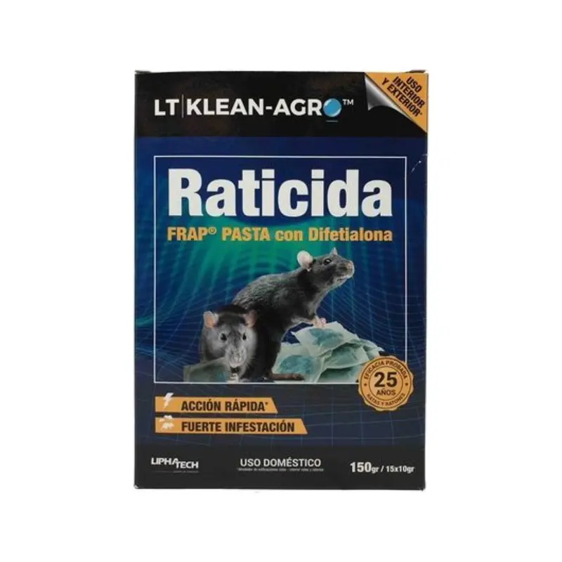 RATICIDA KLEAN AGRO PASTA 150 GRS
