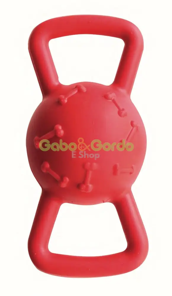 RECORD pelota roja con 2 asas 18,5 cm para perro