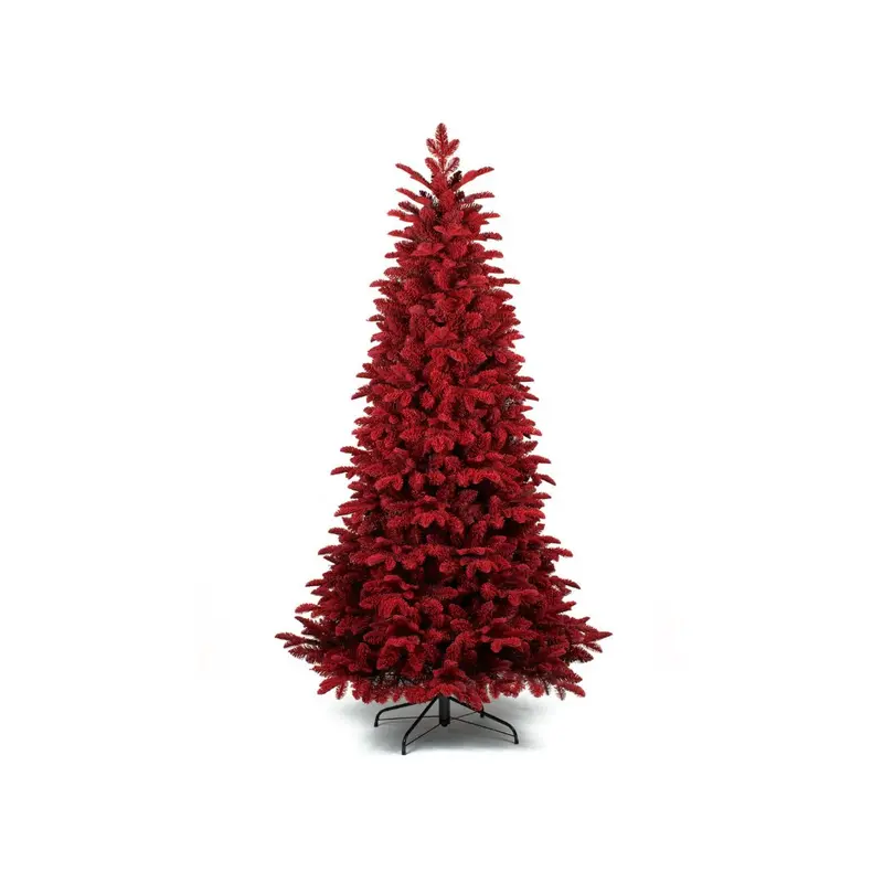 Red – Albero di Natale floccato rosso