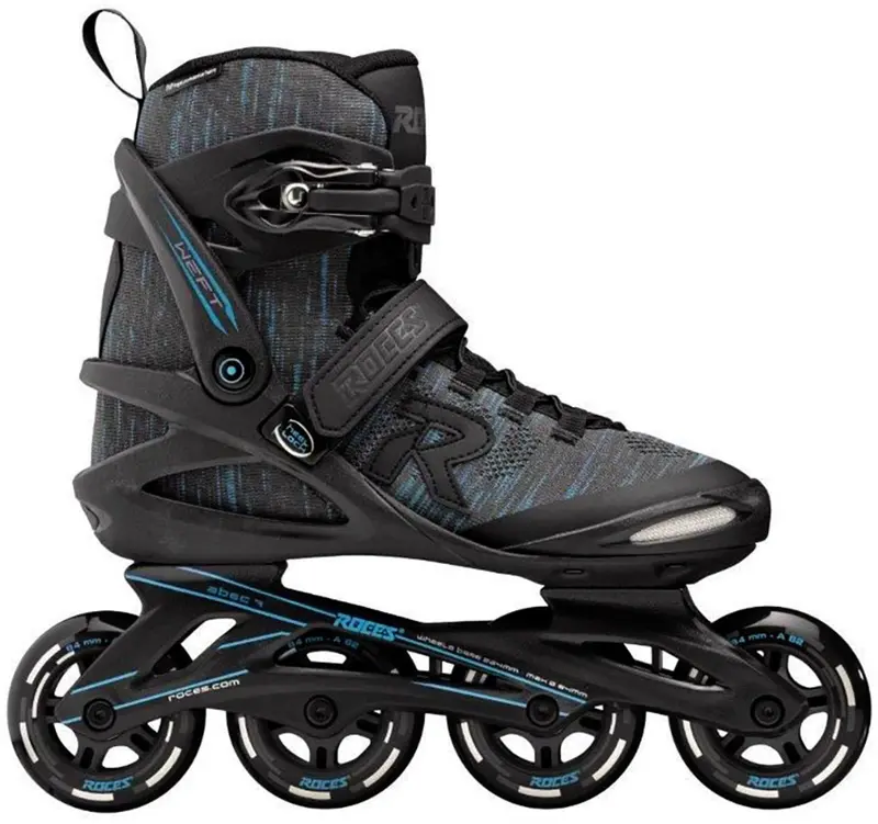 Roces weft thread 84 skeelers volwassenen - 4x84mm wielen - fitness inline skates - zwart blauw - maat 39