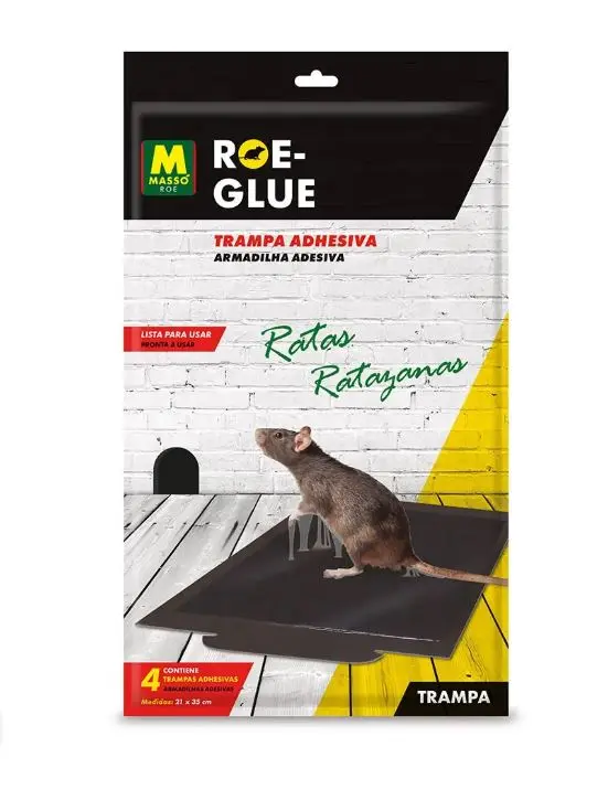 ROE-GLUE TRAMPA ADHESIVA RATAS 4UND.