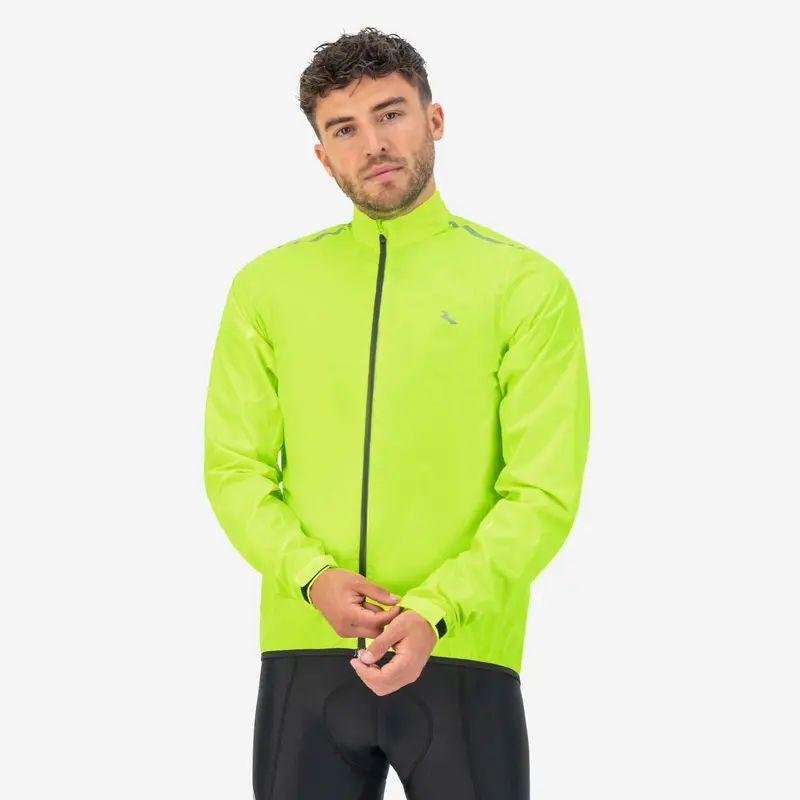 Rogelli core heren fietsregenjack - waterddicht - fluor