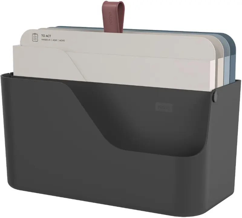 Rotho my paper documentenorganizer plus zwart, met blauwe inleggers, a4 formaat, (34,5x15,2x28,7cm)