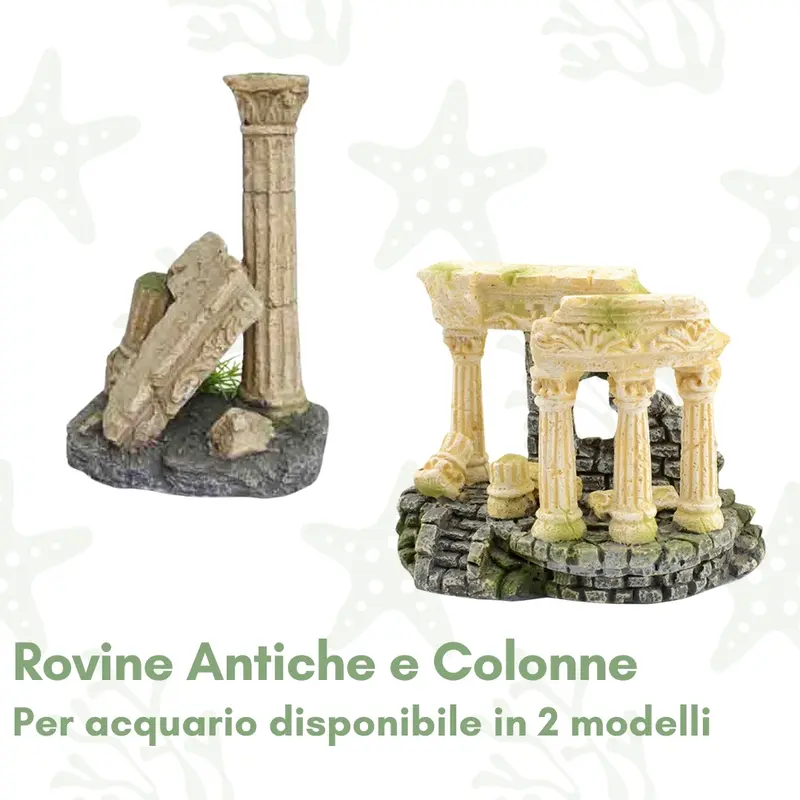 Rovine Antiche e Colonne per Acquario - Stile Classico Sottomarino