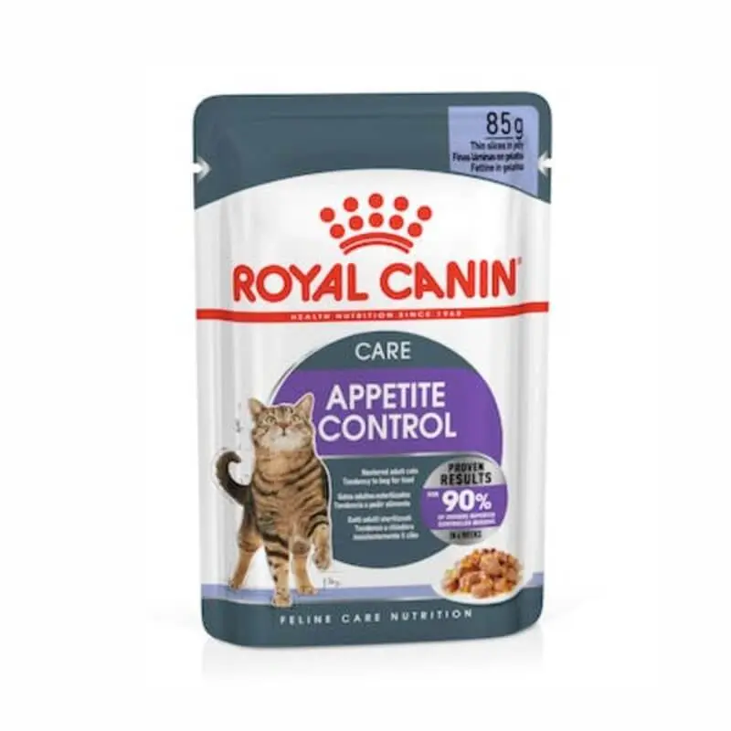ROYAL CANIN Appetite Control Jelly Pouch| Pack de 12 x 85 g para gatos