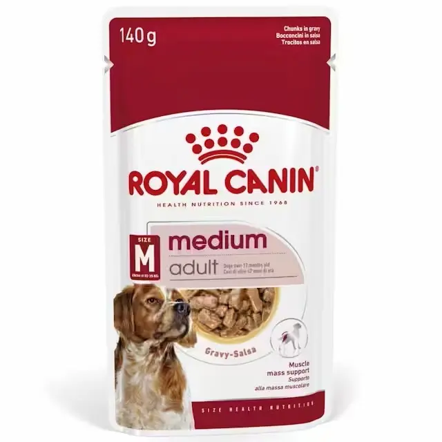 🐕 ROYAL CANIN Medium Adult Pouch | Pack 10 x 140 g para perros medianos adultos