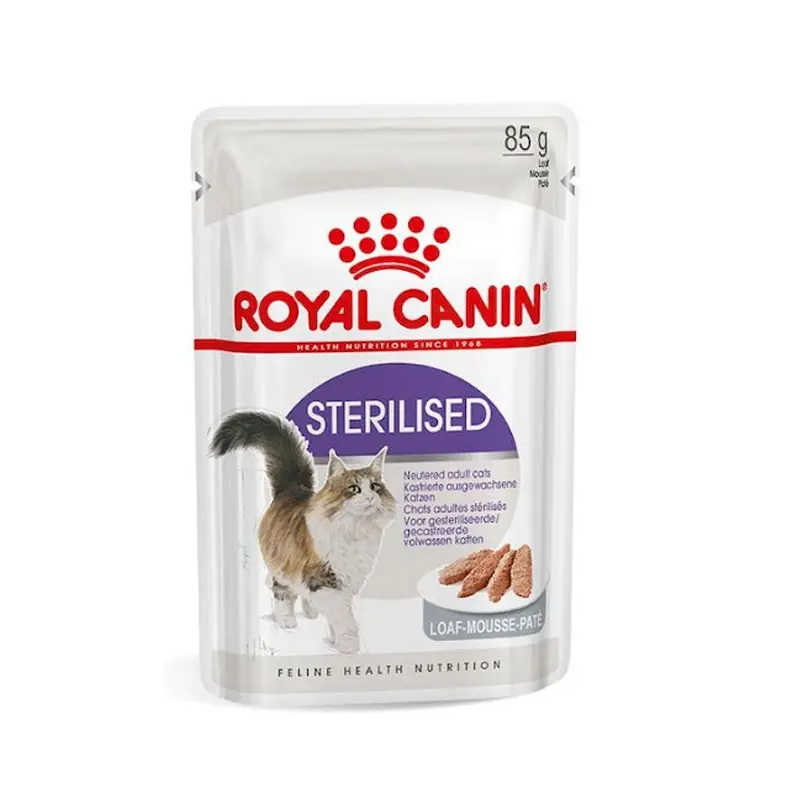 ROYAL CANIN Sterilised loaf Pouch | Pack de 12 x 85 g para gatos