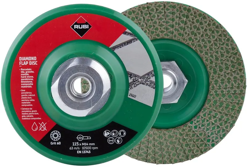 Rubi flap disc diamant lamellenschijf 115 mm korrel 50 60