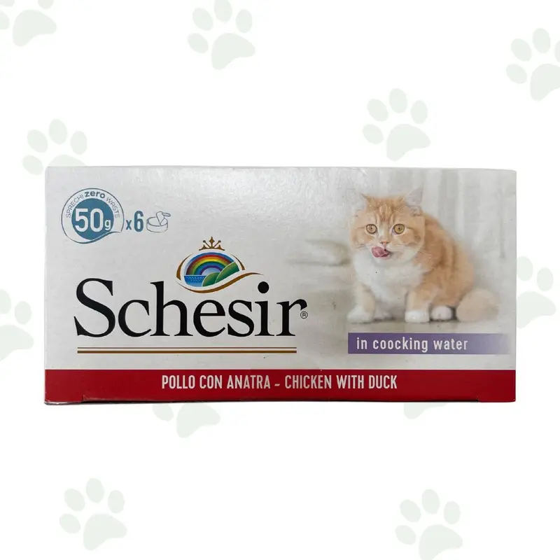 Schesir - Filetti di pollo con anatra in acqua di cottura multipack 6x50 g