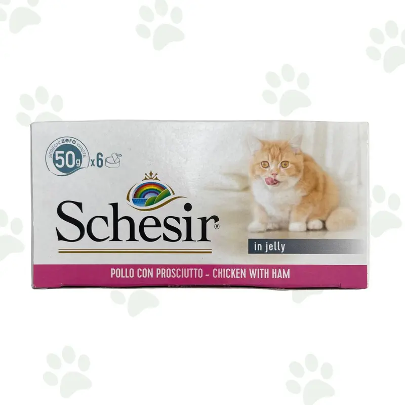 Schesir - Filetti di pollo con prosciutto in gelatina multipack 6x50 g