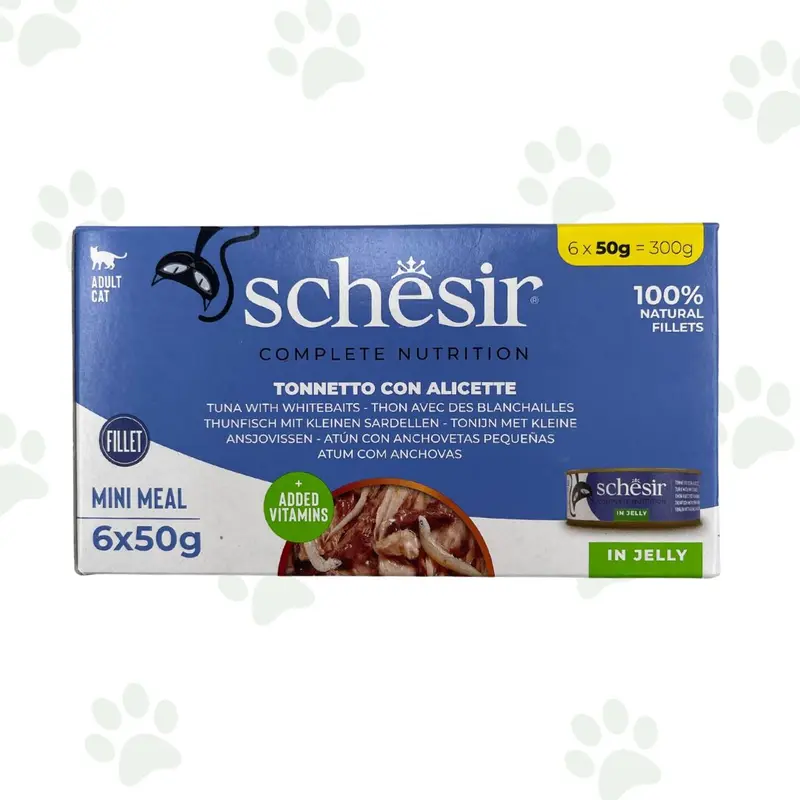 Schesir - Filetti di tonnetto con alicette in gelatina multipack 6x50 g
