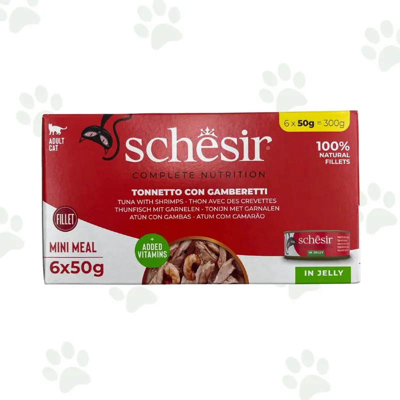 Schesir - Filetti di tonnetto con gamberetti in gelatina multipack 6x50 g