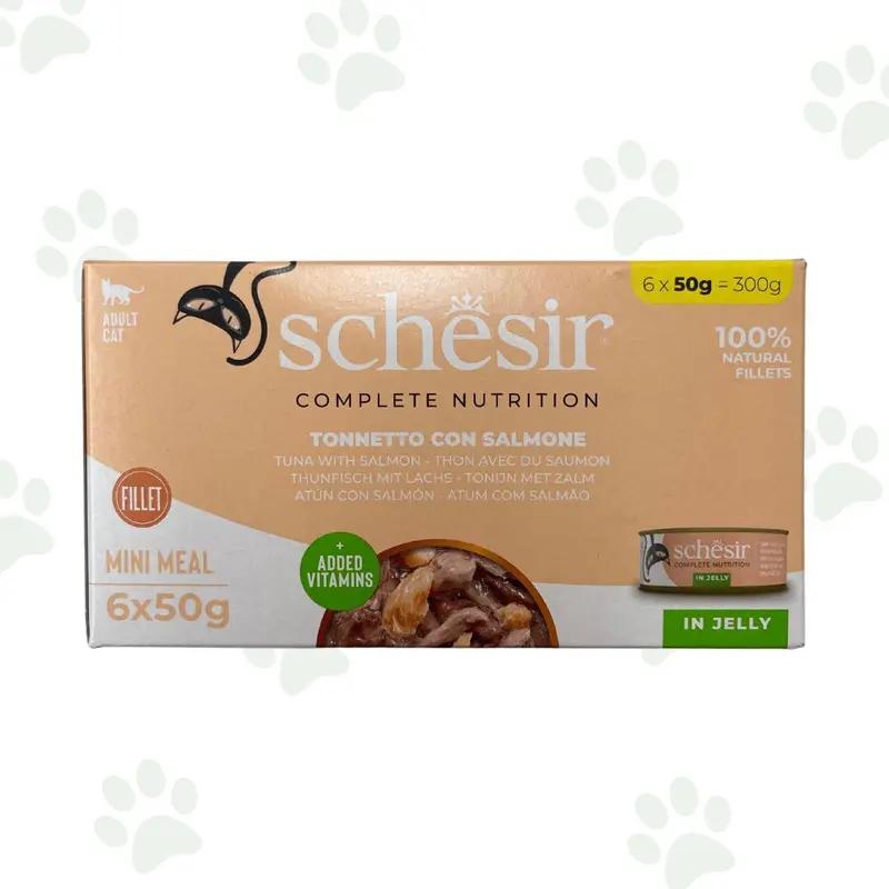 Schesir - Filetti di tonnetto con salmone in gelatina multipack 6x50 g