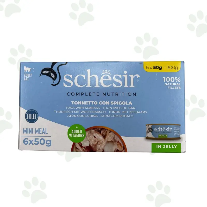 Schesir - Filetti di tonnetto con spigola in gelatina multipack 6x50 g