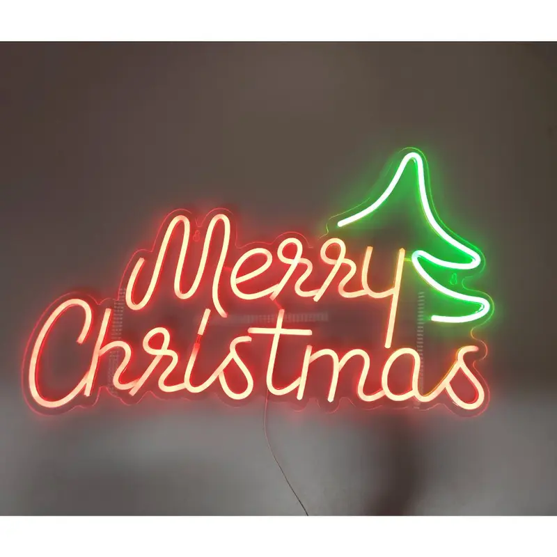 Scritta Merry Christmas LED neon