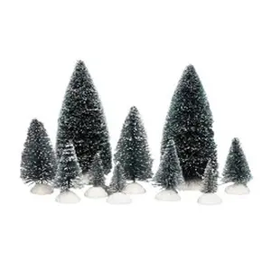Set 10 Alberi Innevati - Alberi per villaggio natalizio