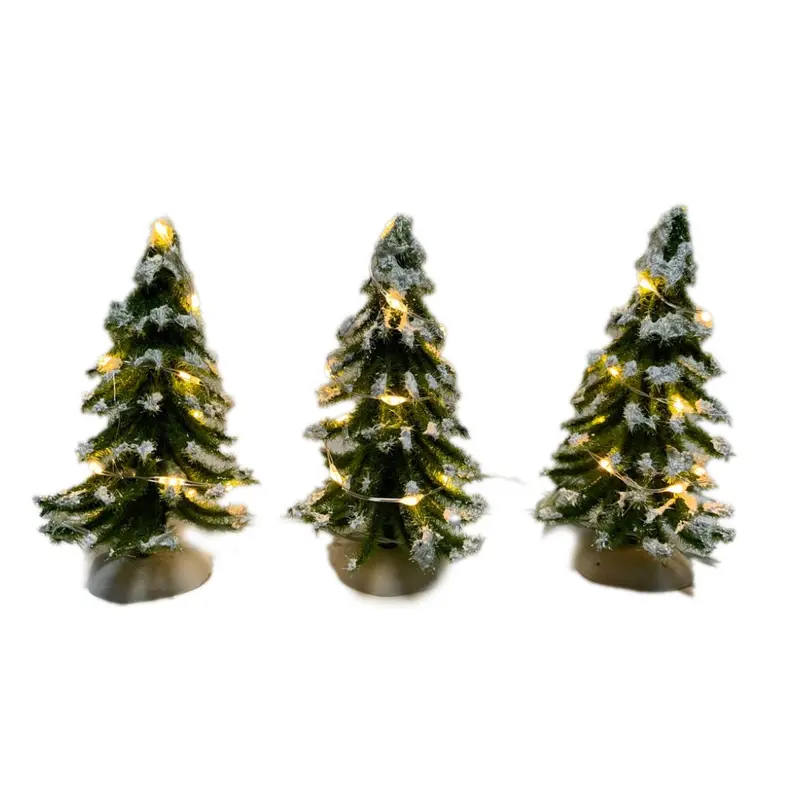 Set 3 Alberi a Led - Decorazioni per Villaggio di Natale