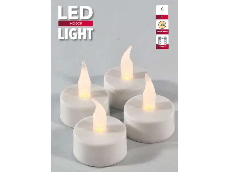 Set 6 Tealight a Batteria con Telecomando