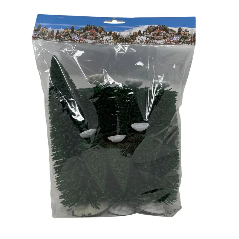 Set 9 alberi decorativi altezze assortite