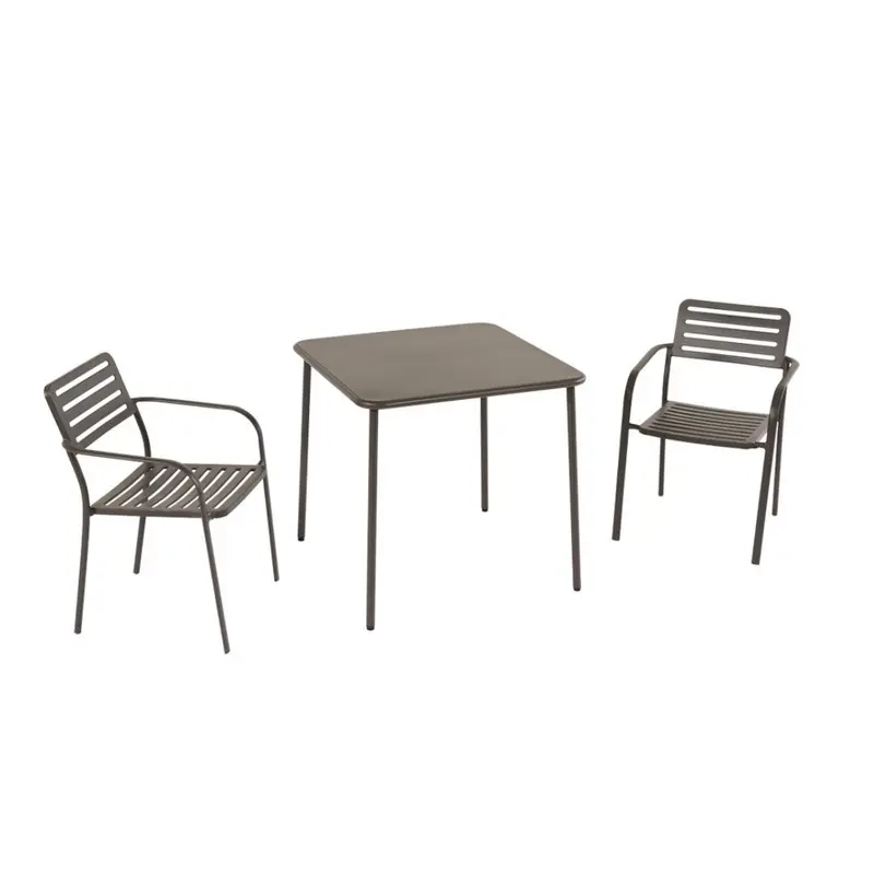 Set da Balcone Navy in Ferro Marrone