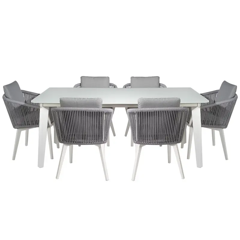 SET PRANZO DIVA IN ALLUMINIO E KORDY