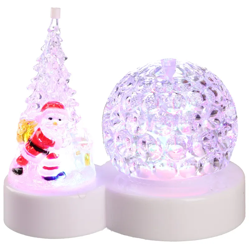 Sfera RGB con Babbo Natale - Soprammobili natalizi