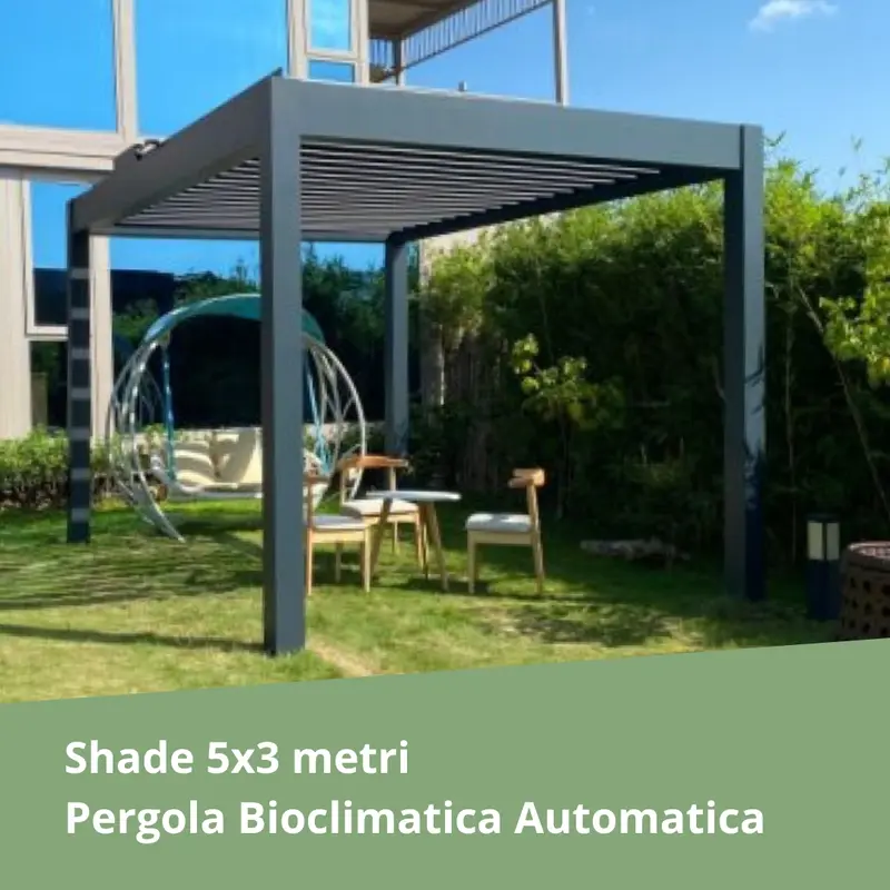 Shade - Pergola bioclimatica automatica 5x3 metri