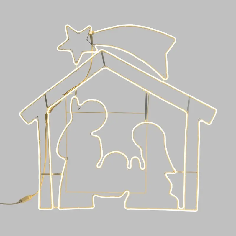 Silhouette Presepe Luminoso - Figura luminosa natalizia da esterno