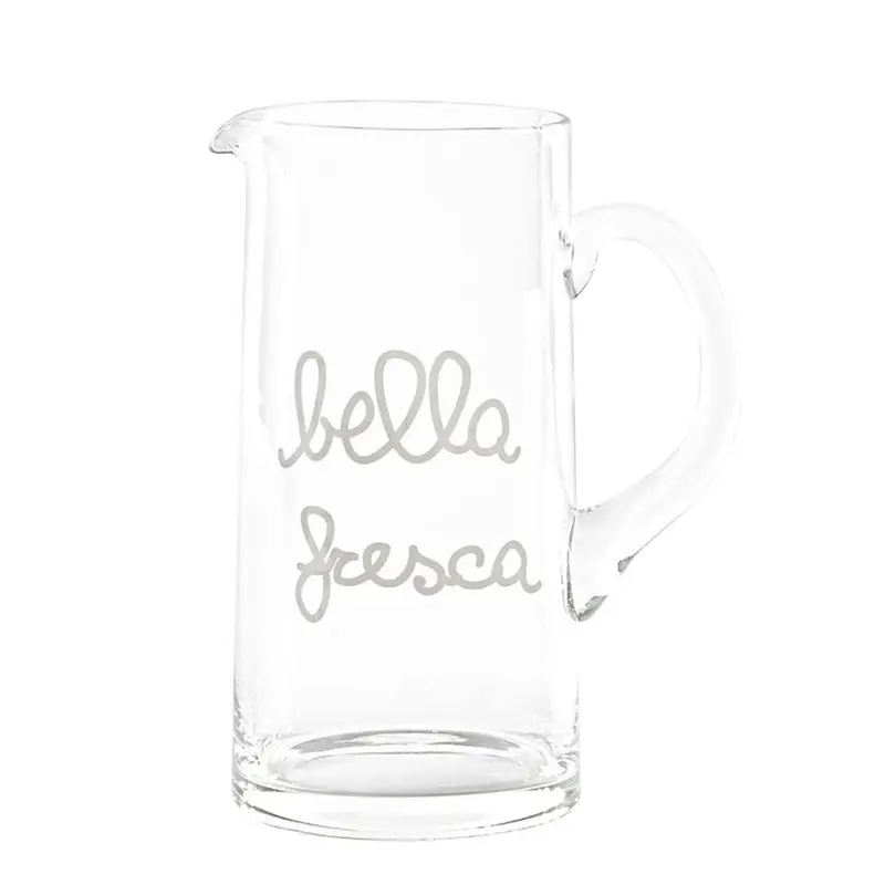 Simple Day - Brocca in vetro soffiato 1,2L con scritta